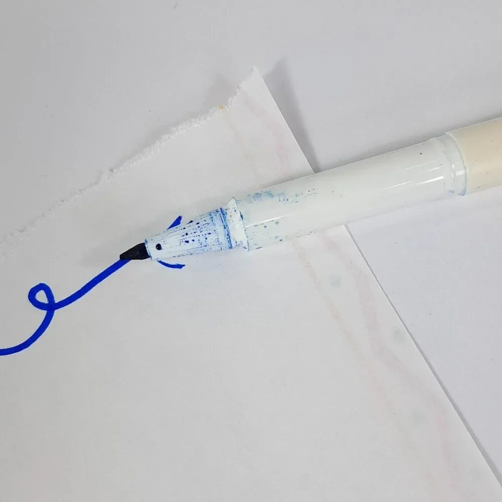Eberhard Faber Felt Tip Pen Fine Point Marker Blue Vintage